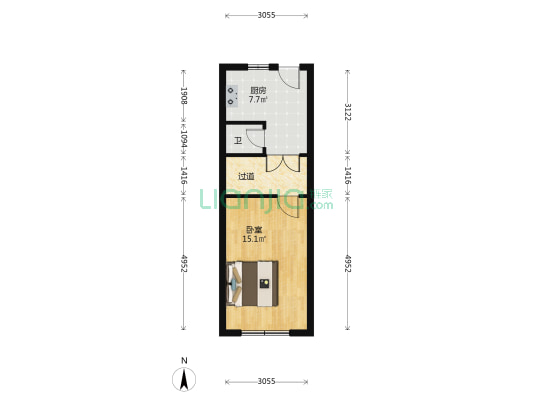 水泵宿舍 1室0厅1卫 40平方