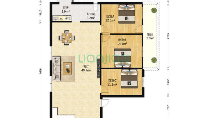阳光公寓二手房实景图