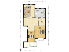 南北通透两居室，带露台，业主诚心出售，价格可议-涿州嘉和小区户型图