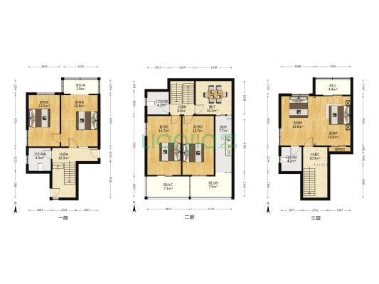 中发里 6室1厅3卫 206平方