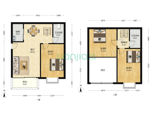 光耀荷兰水乡三期二组团 3室1厅2卫 82平方
