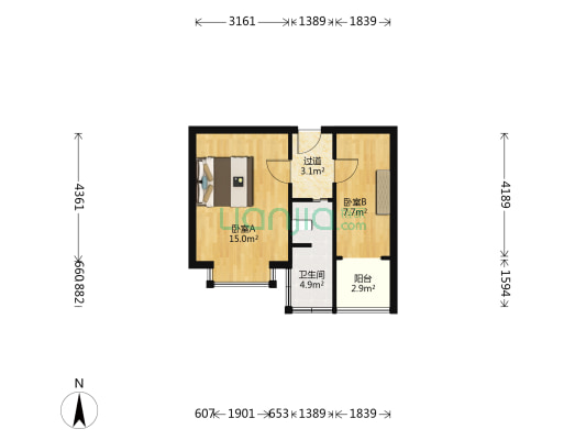 卫岗西8号 2室0厅1卫 38平方