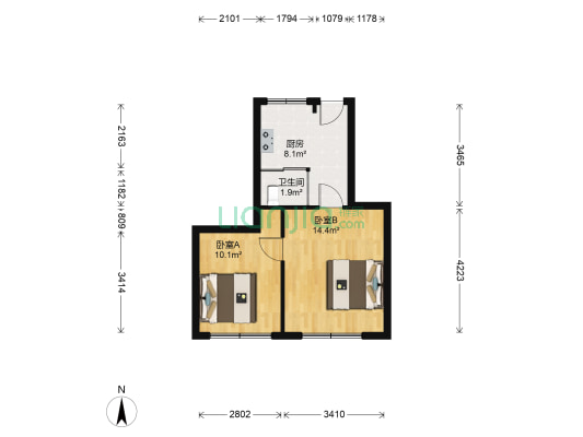 长久路小区 2室0厅1卫 50平方