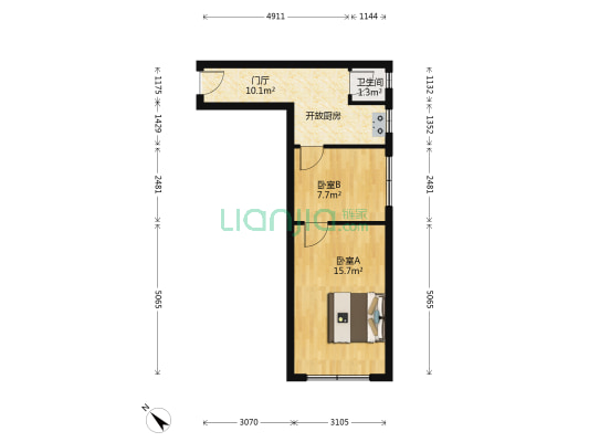 光学新里 2室0厅1卫 32平方