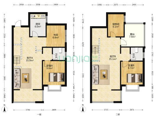 城南都市嘉园南区 3室2厅2卫 149平方