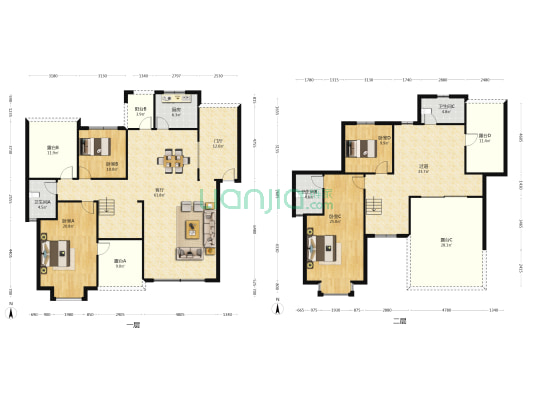 西城雅居 4室1厅3卫 222平方