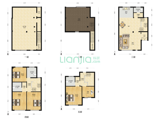 水岸名府 5室1厅4卫 325平方
