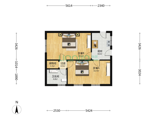 武定路569号 2室0厅1卫 73平方