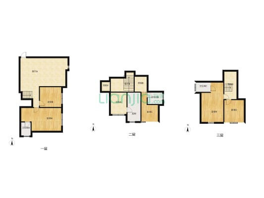 龙湖旁连城悦龙庭小高层精装复式五居室全明户型-户型图
