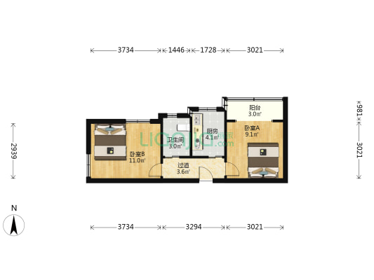 局门路160-162号 2室0厅1卫 42平方
