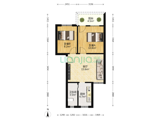厦成海景花园 2室1厅1卫 147平方