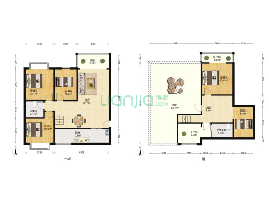 仙湖枫景小区 5室1厅2卫 155平方
