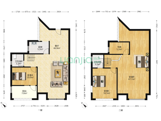 正基首席 4室1厅2卫 99平方