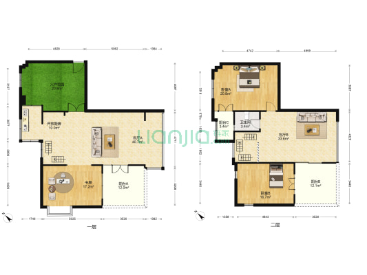 黄桷园(沙坪坝) 3室2厅1卫 178平方