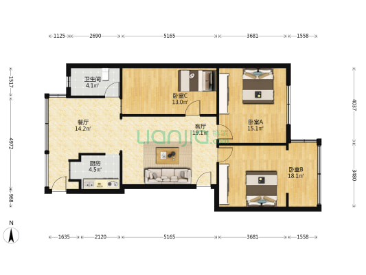 清江东路31号 3室2厅1卫 92平方