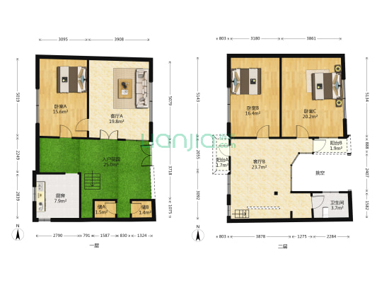 容桂单家振华社区 3室2厅1卫 140平方
