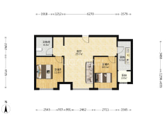鸿坤南区，朝阳三居室。采光视野无遮挡。-涿州鸿坤新维港户型图