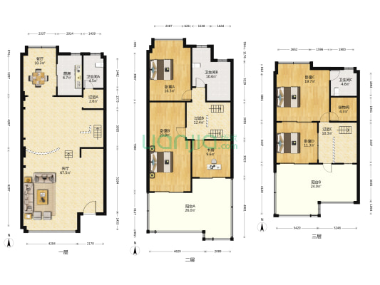 青林湾二期 5室2厅3卫 264平方