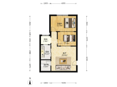 双塔区精装两居电梯房，满二税少-涿州鸿盛凯旋门户型图