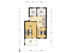 小户型 毛坯房 可以自由改造 二室一厅-安庆德宽路170号户型图