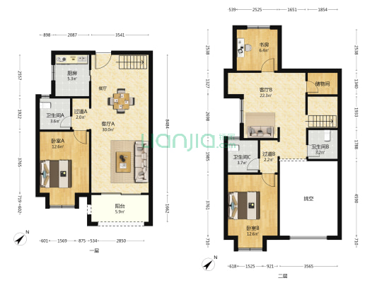 雅居乐花园3期 3室2厅3卫 145平方