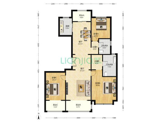 海信君逸 3室2厅2卫 175平方