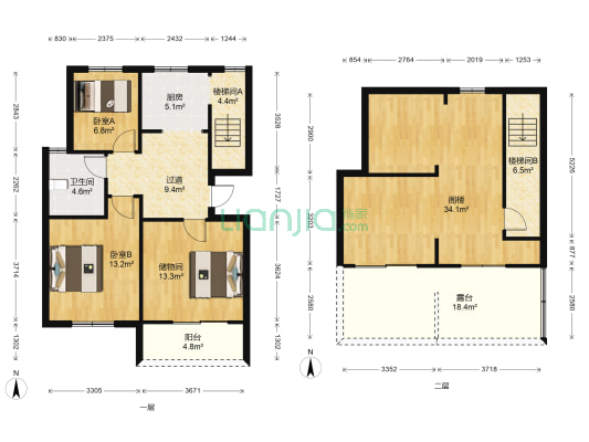 迎驾桥小区 2室0厅1卫 109平方