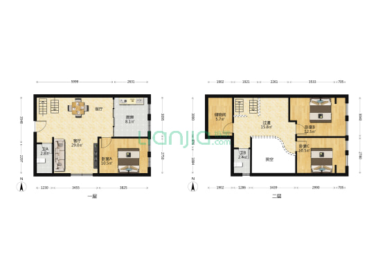 迷你港湾 3室1厅2卫 66平方