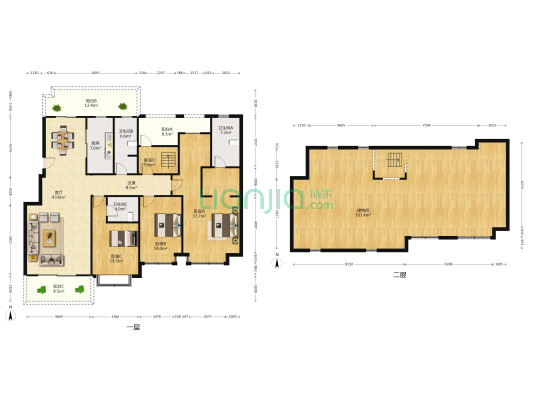 绿地乔治庄园 4室1厅3卫 259平方