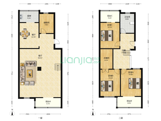 财达证券家属院 3室2厅1卫 204平方