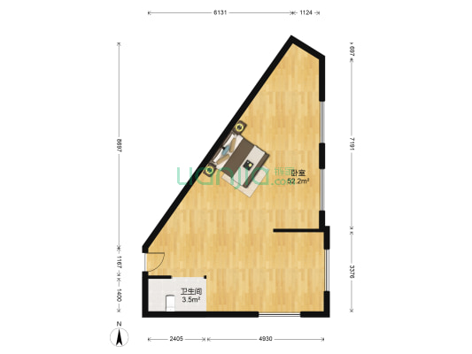 学府御园 1室0厅1卫 88平方