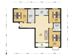 新小区人车分流  南北通透大三居双卫 随意装修-涿州翡翠滨江户型图