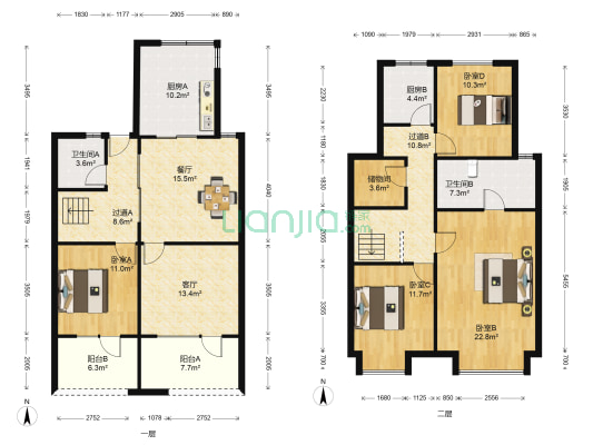 中航樾园 4室2厅2卫 139平方