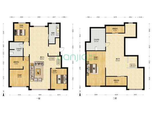 公元大观 4室2厅2卫 204平方