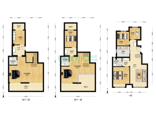 金地北京壹街区 6室1厅3卫 85平方