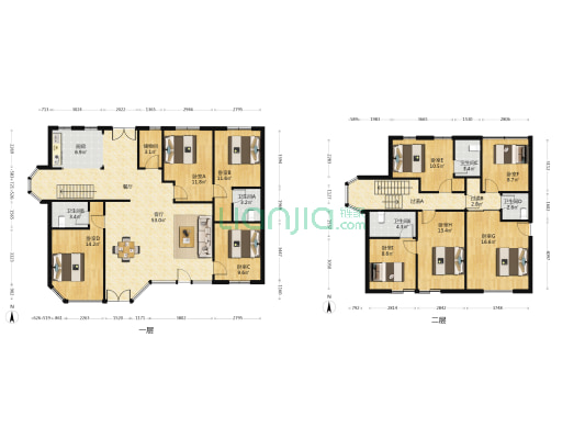 欧泊圣堡苑 9室1厅5卫 238平方