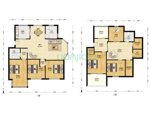 雍景苑 6室1厅3卫 205平方