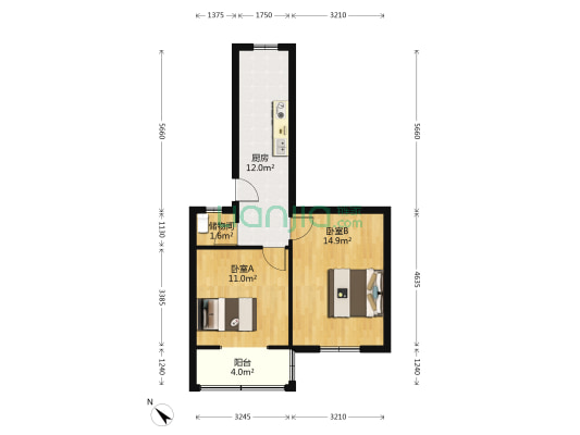 抚琴街南一巷 2室0厅0卫 45平方