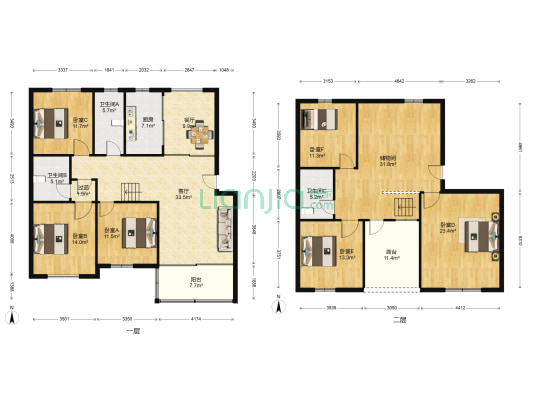 大树金港湾 6室2厅3卫 183平方