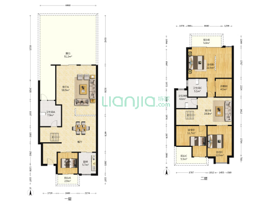世纪城国际公馆一期 4室2厅3卫 185平方
