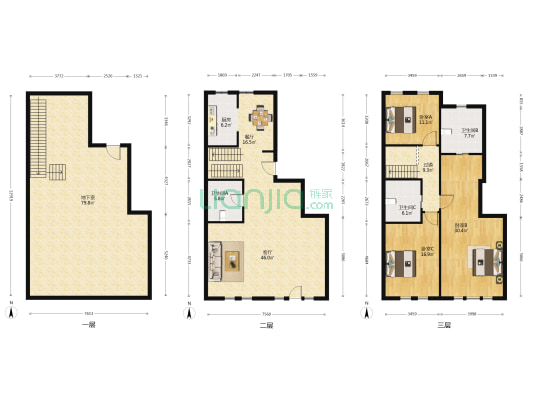 安亭新镇德绍豪斯 3室2厅3卫 288平方