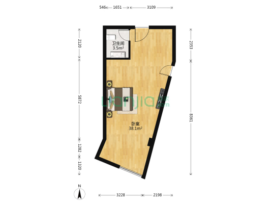 象湖2008 1室0厅1卫 62平方