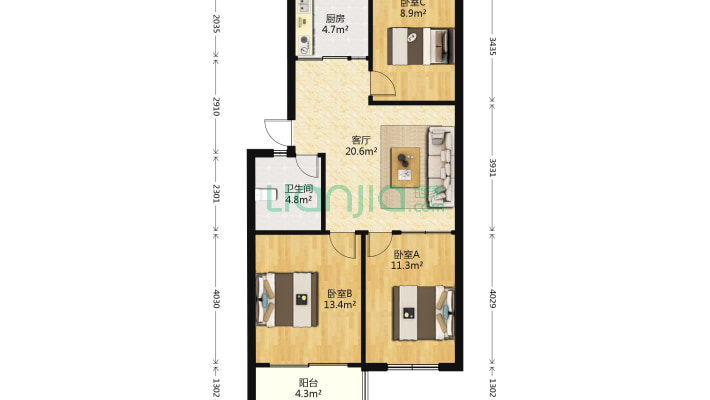 香江水岸北区二手房实景图