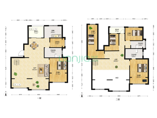广电苑信园 5室1厅3卫 247平方