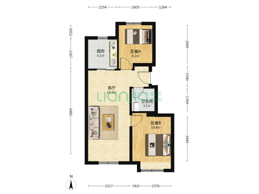 春和印象 2室1厅1卫 73平方