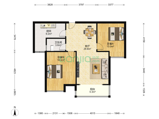 交大曲江新村南苑 2室1厅1卫 101平方