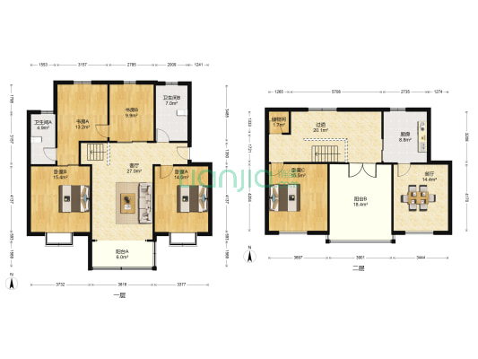 漕湖花园五区 5室2厅2卫 175平方