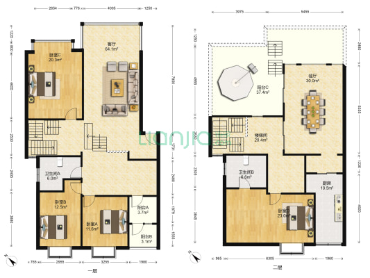 金沙愉景一期 4室2厅2卫 191平方