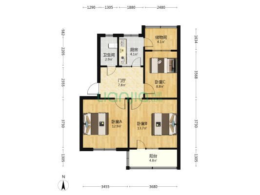 西渠路9号 3室0厅1卫 71平方