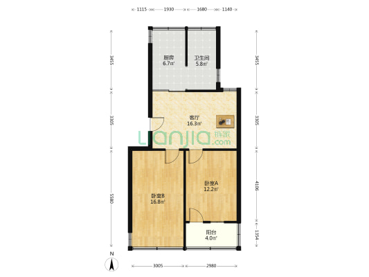 华中西路518号 2室1厅1卫 79平方